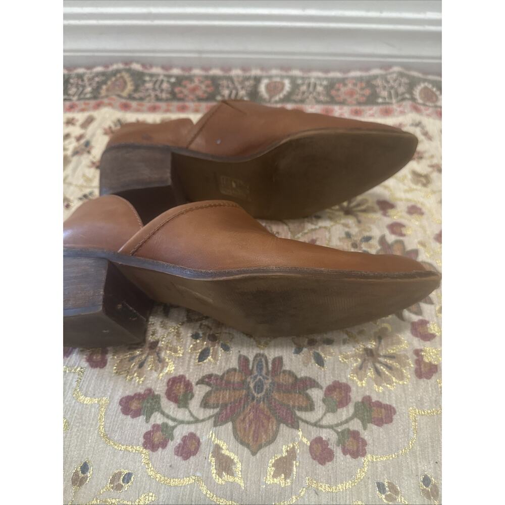 Madewell Brady Low Cut Bootie Womens Sz 8.5M English Saddle Brown Leather Shoes - Picture 8 of 9